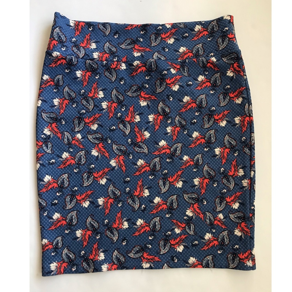 LuLaRoe Multicolored Plus Size Pencil Skirt 2X